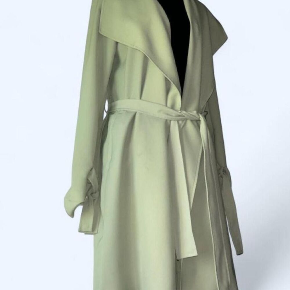 Avec Les Filles Sage Green Belted Trench Coat 🌿